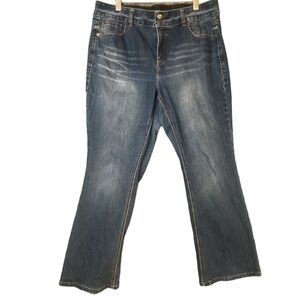 Lane Bryant High Rise Bootcut Size 18 Stretch Waist Dark Wash Jeans 29” Inseam